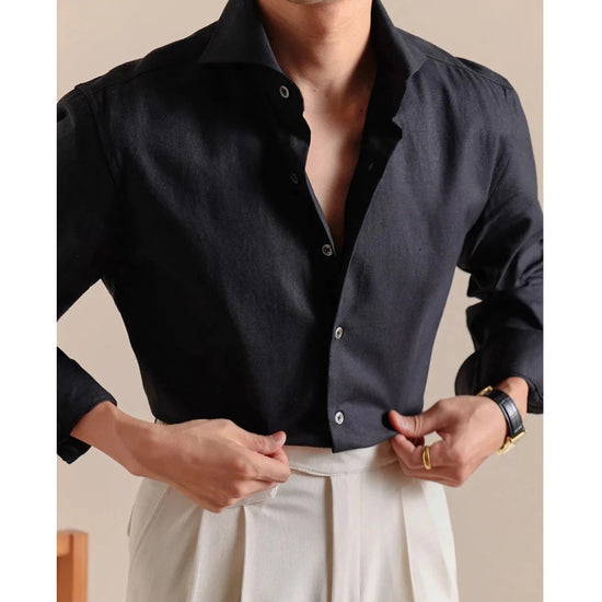 Linen-cotton breathable elegant shirt
