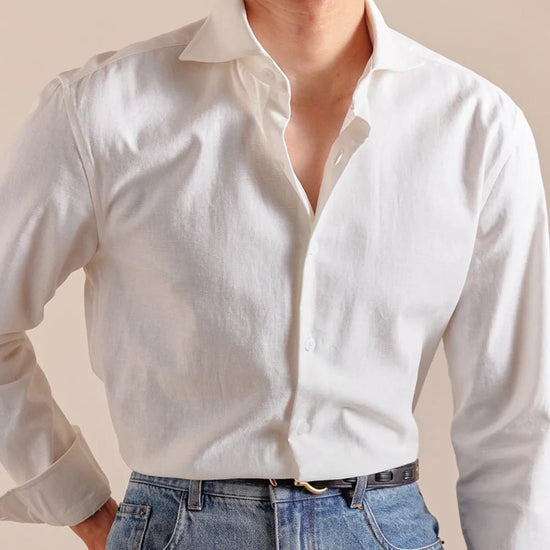 Linen-cotton breathable elegant shirt