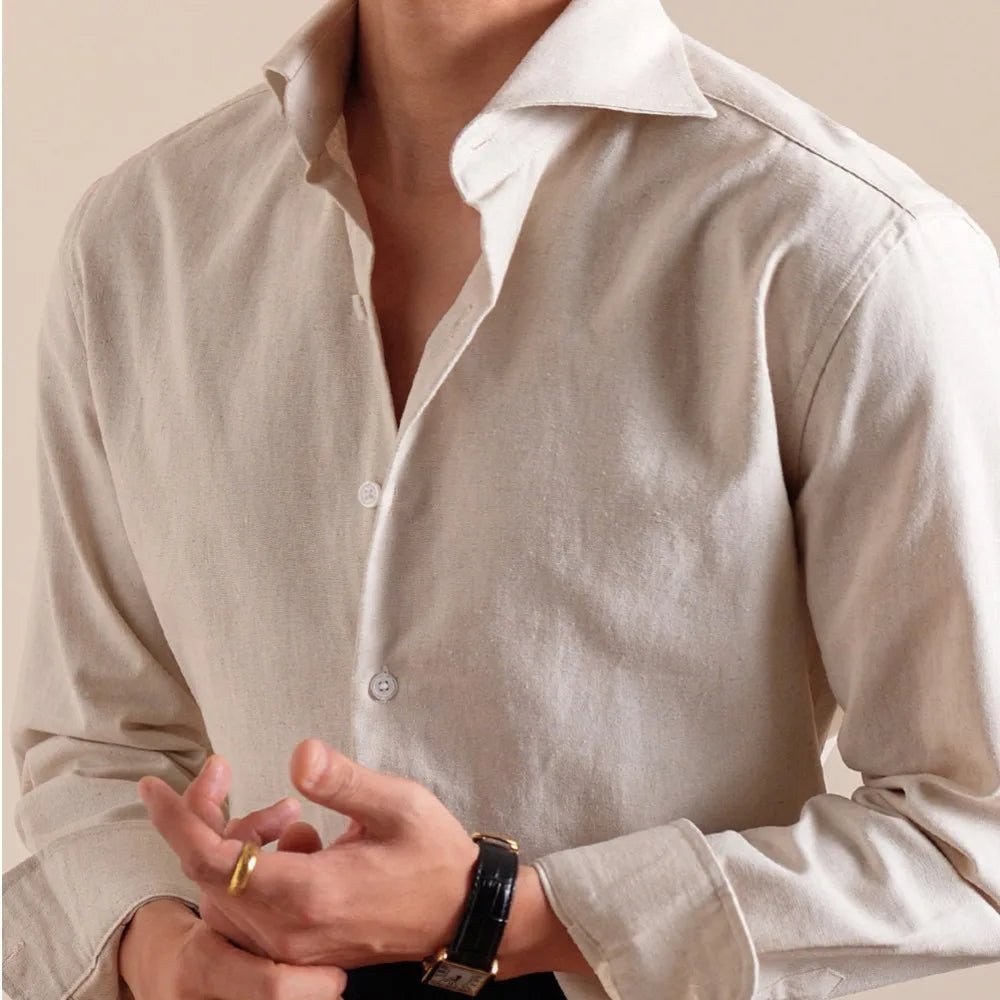 Linen-cotton breathable elegant shirt