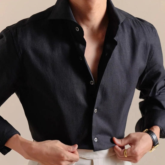 Linen-cotton breathable elegant shirt