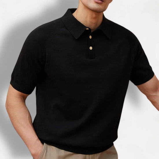 Luxury knitted polo shirt