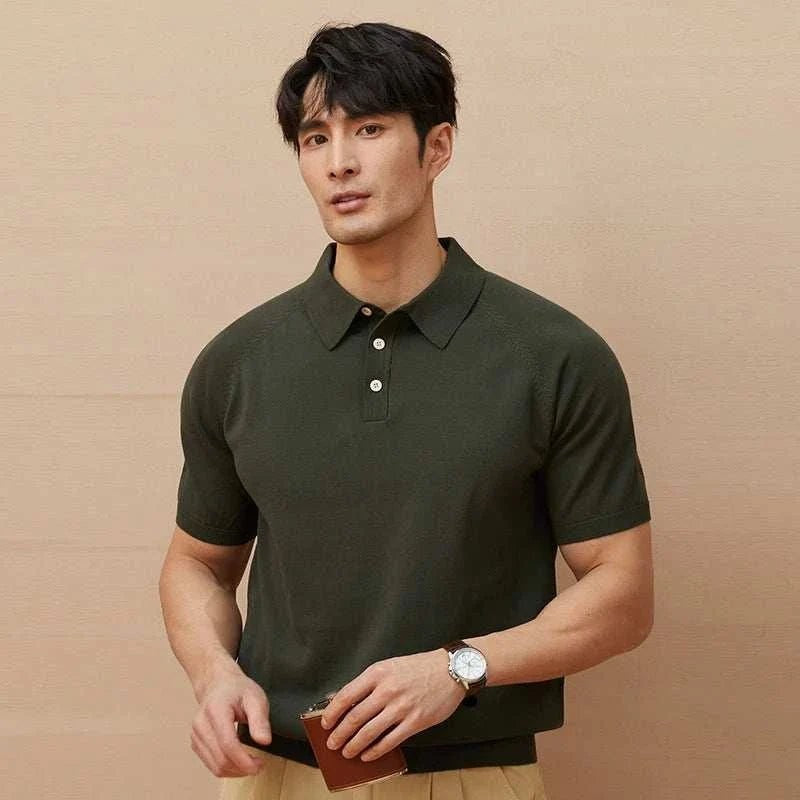 Luxury knitted polo shirt