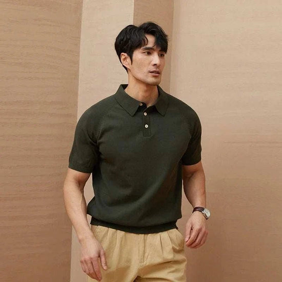 Luxury knitted polo shirt