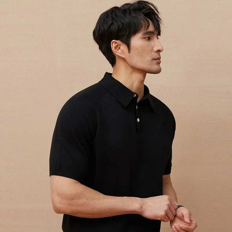 Luxury knitted polo shirt