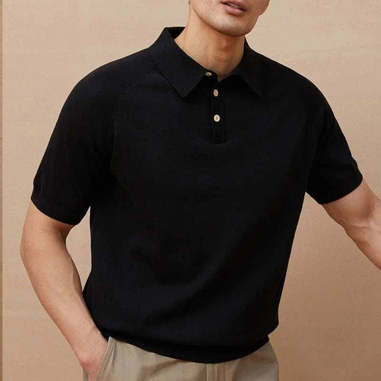 Luxury knitted polo shirt