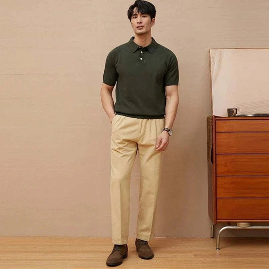 Luxury knitted polo shirt