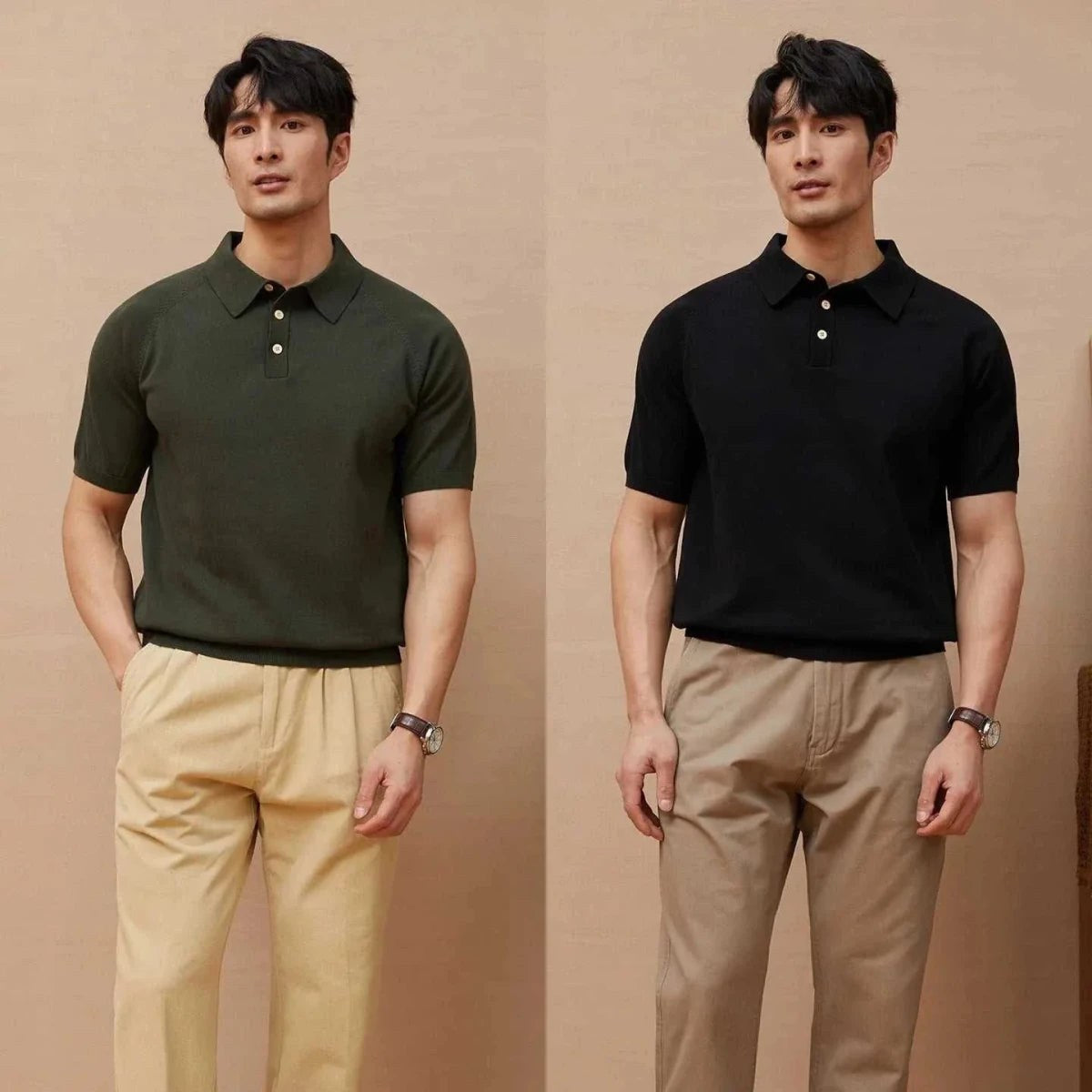 Luxury knitted polo shirt