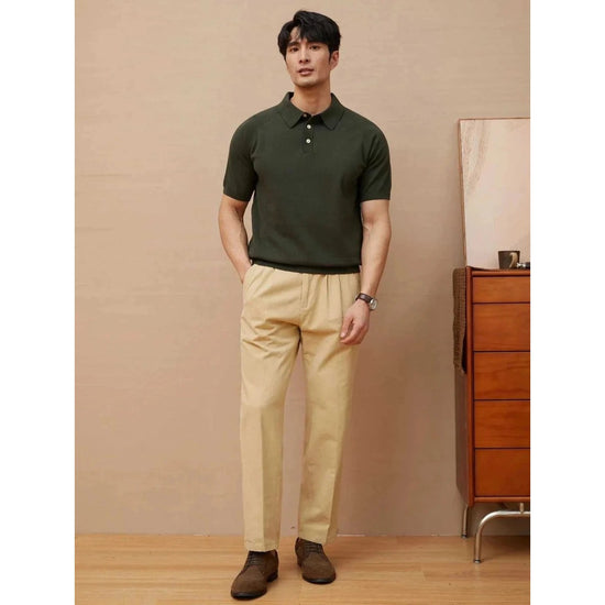 Luxury knitted polo shirt