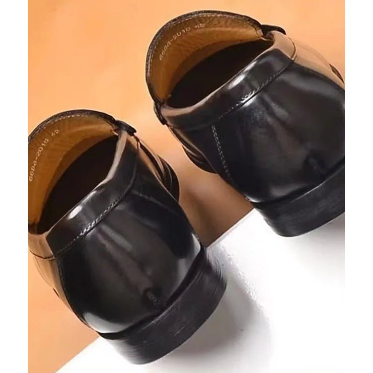 Luxury penny slip on genuine leather loafers