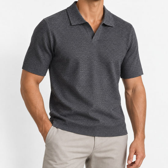 Lyocell knit polo shirt