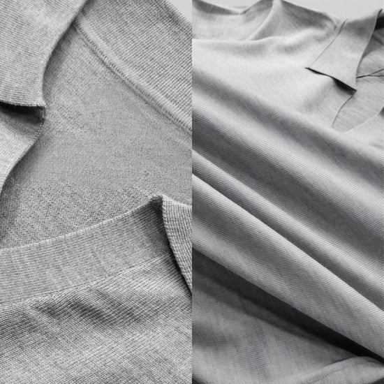 Men's 100% merino wool casual polo shirt