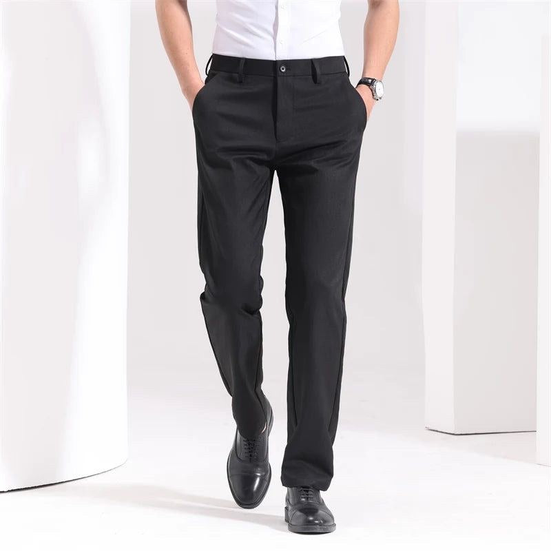 Men's black shirt and black trousers set