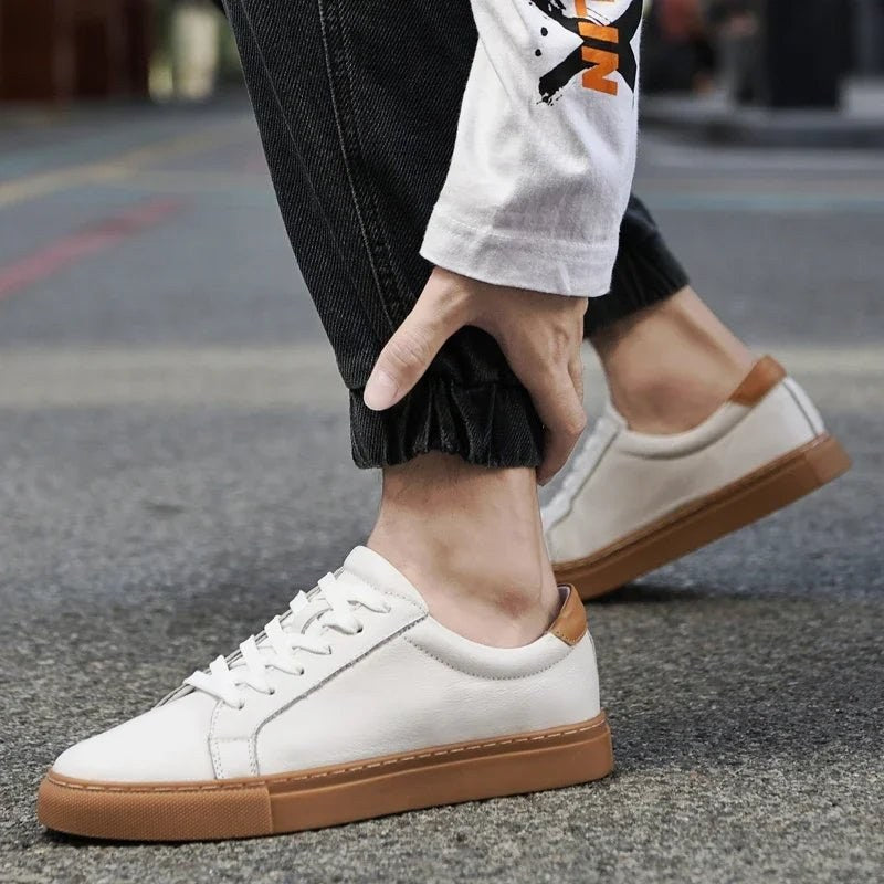 Men's breathable genuine leather casual shoes
