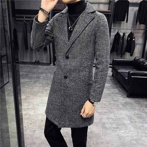 Men's british-style overcoat