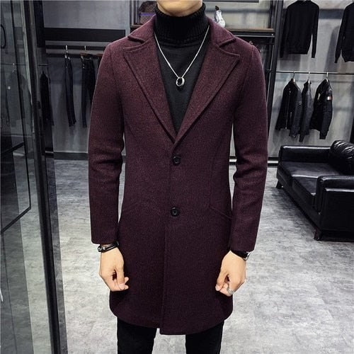 Men's british-style overcoat