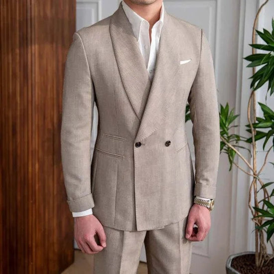 Men's British-Style Two-Piece Wedding Suit