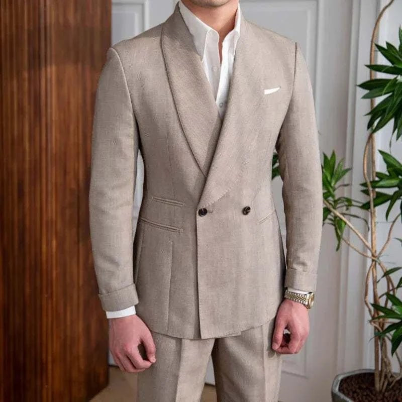 Men's British-Style Two-Piece Wedding Suit