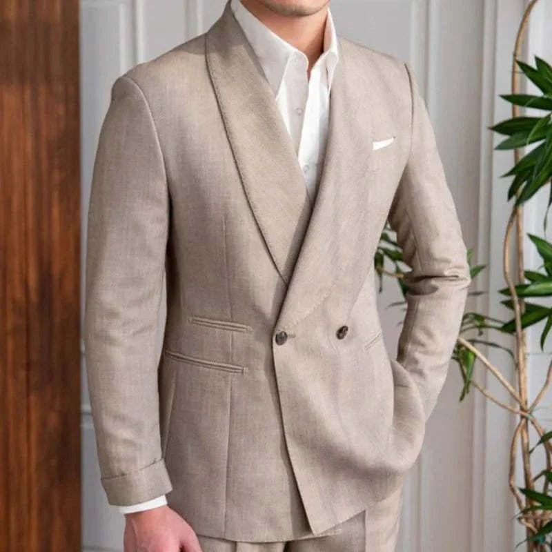 Men's British-Style Two-Piece Wedding Suit