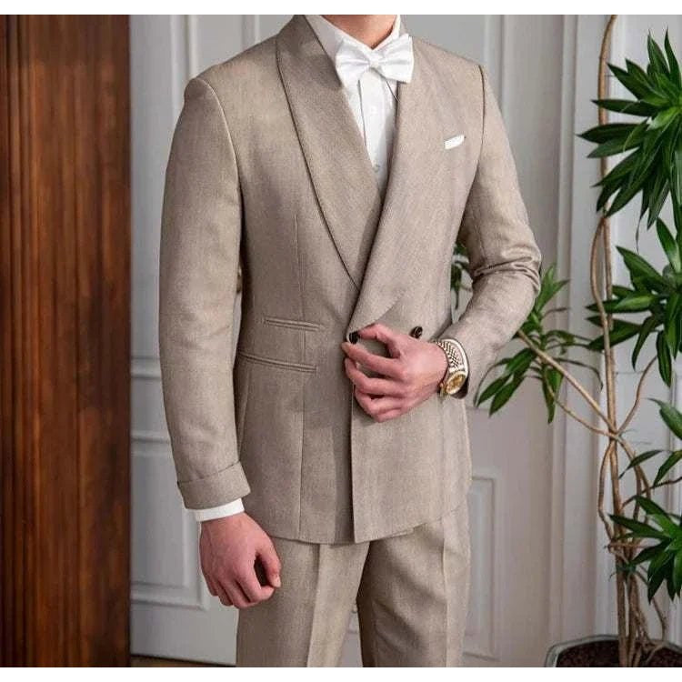 Men's British-Style Two-Piece Wedding Suit