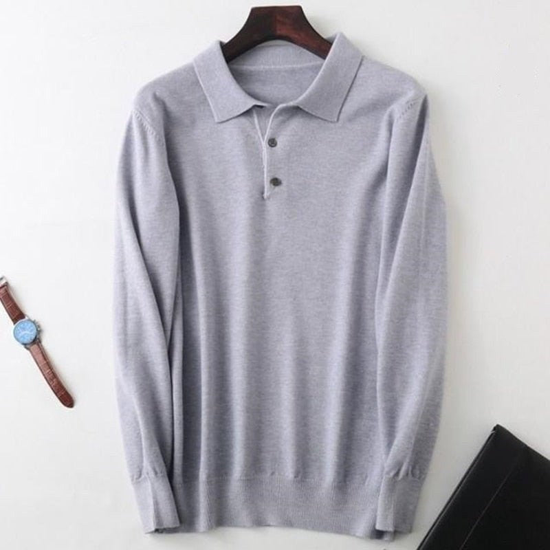 Men's cashmere-cotton blend sweater