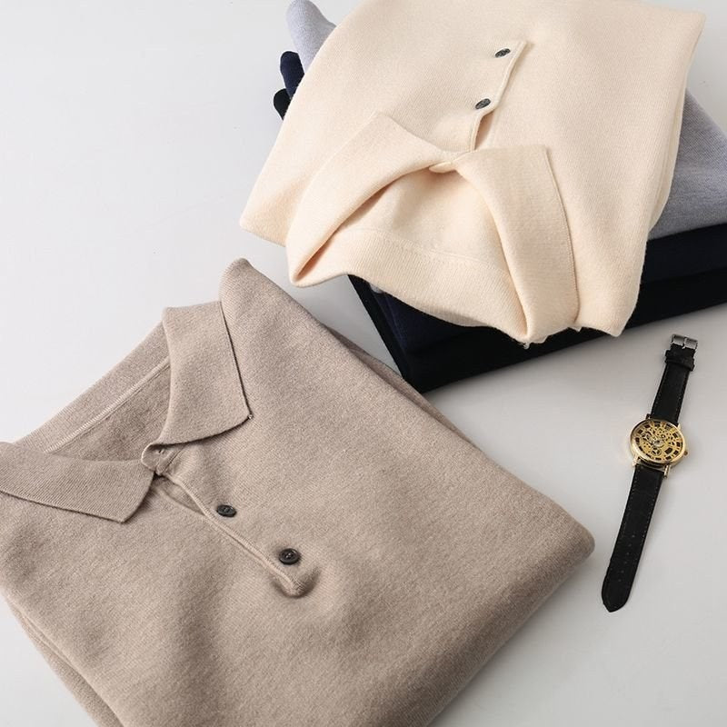 Men's cashmere-cotton blend sweater