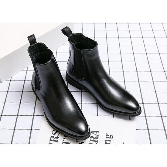 Men's casual leather chelsea boots