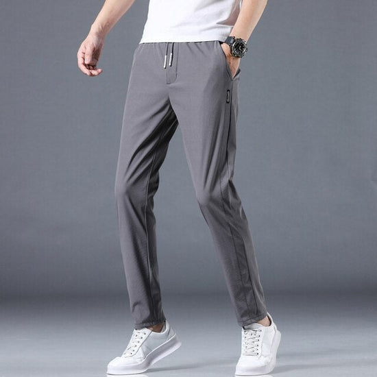 Men's casual slim-fit trousers