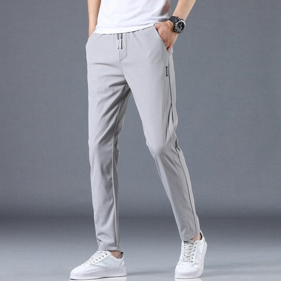 Men's casual slim-fit trousers