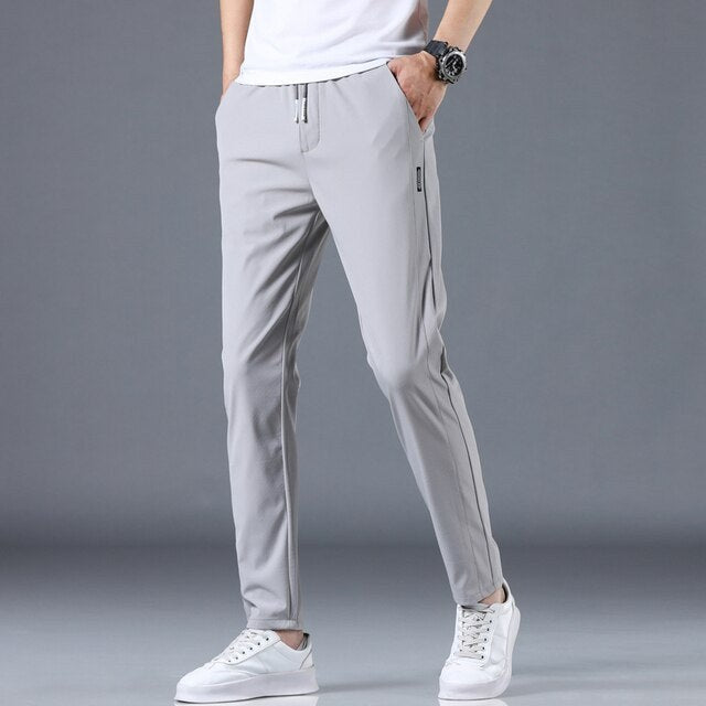 Men's casual slim-fit trousers