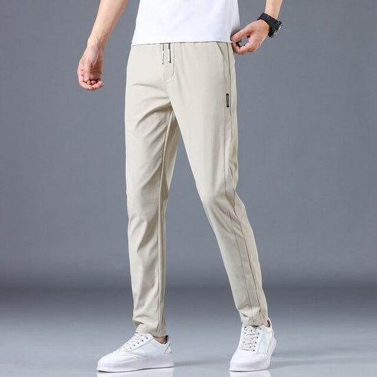 Men's casual slim-fit trousers
