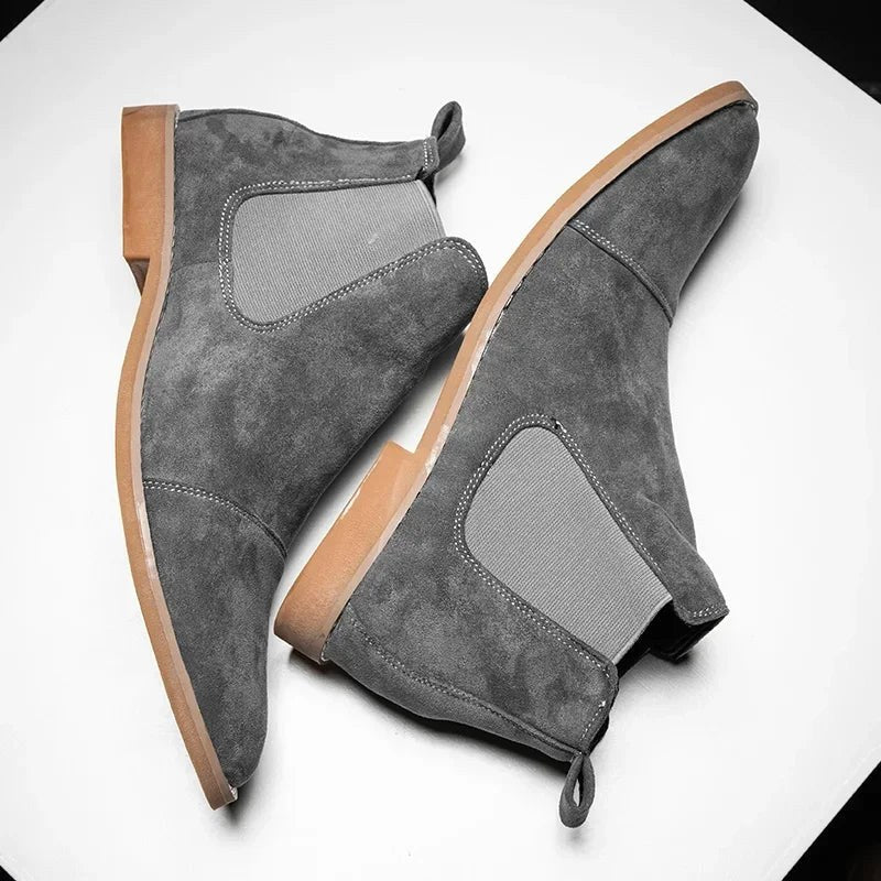 Men's chunky suede chelsea boots