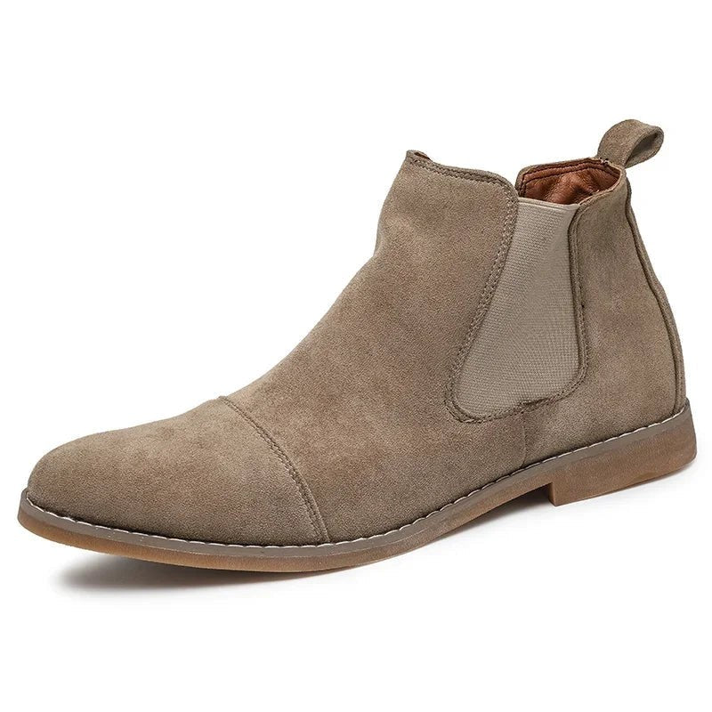 Men's chunky suede chelsea boots