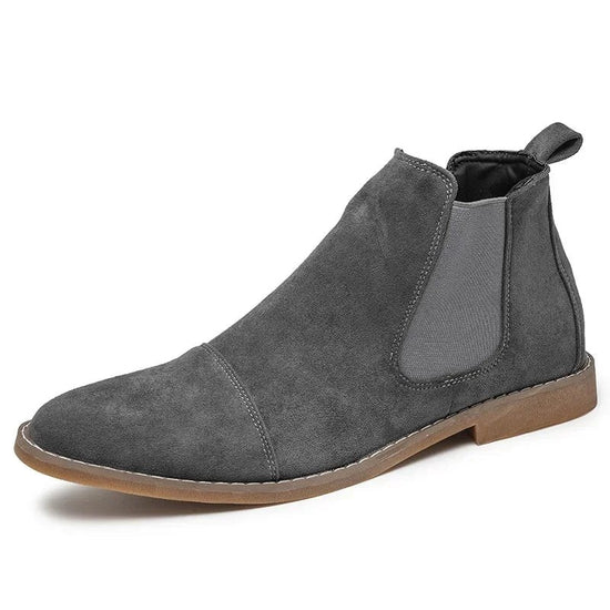 Men's chunky suede chelsea boots