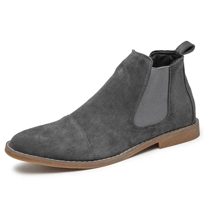Men's chunky suede chelsea boots
