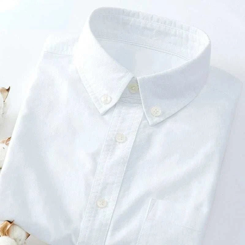 Men's Cotton-Blend Slim-Fit Business Shirt