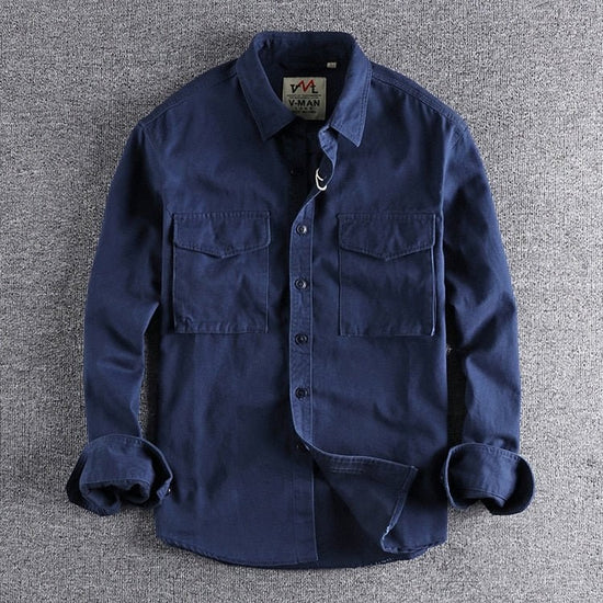 Men's cotton cargo shirt