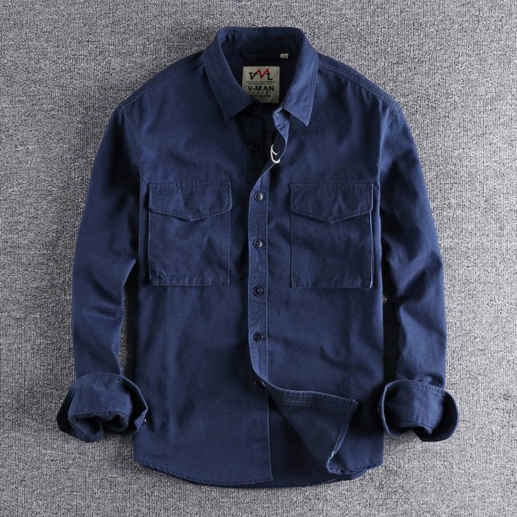 Men's cotton cargo shirt