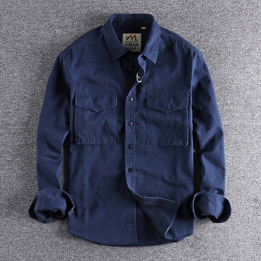 Men's cotton cargo shirt