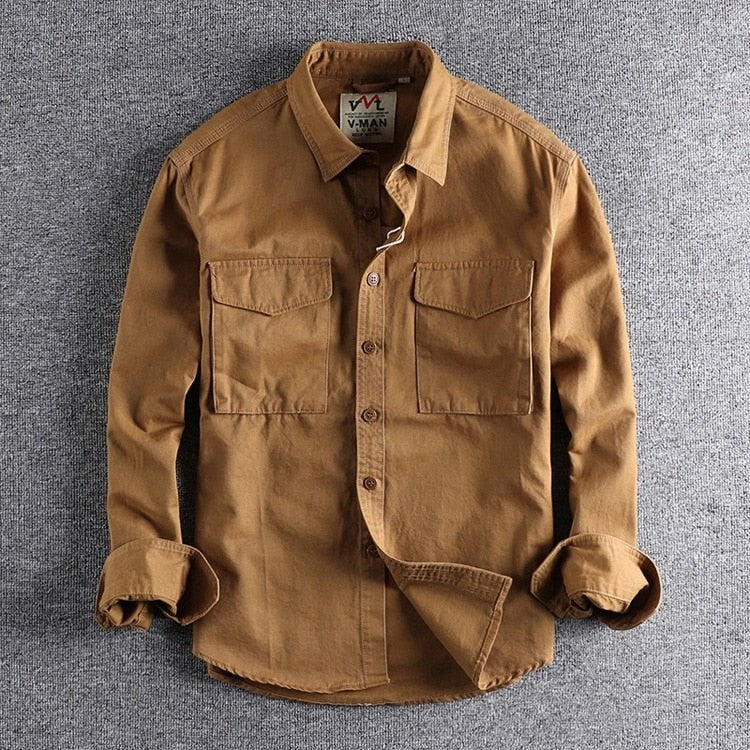 Men's cotton cargo shirt