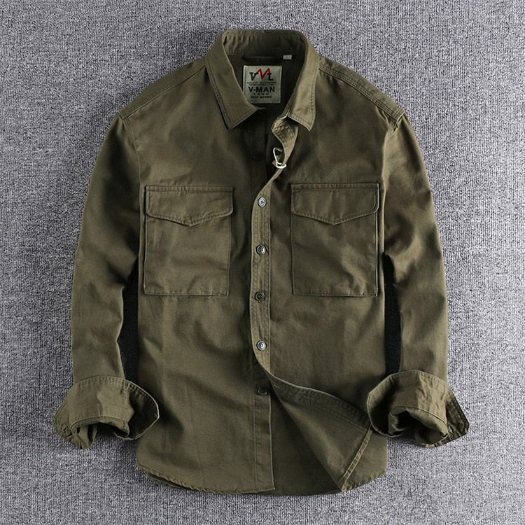 Men's cotton cargo shirt