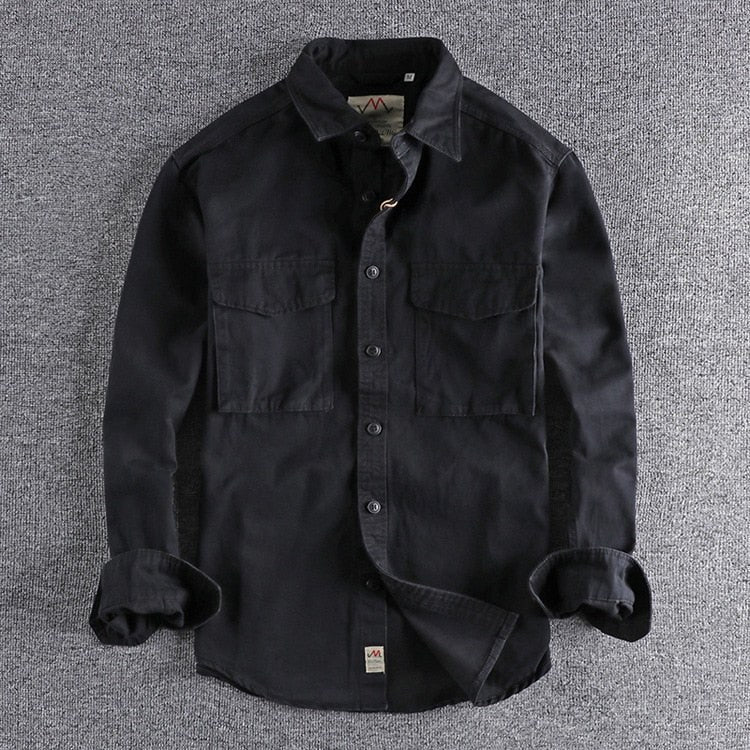 Men's cotton cargo shirt