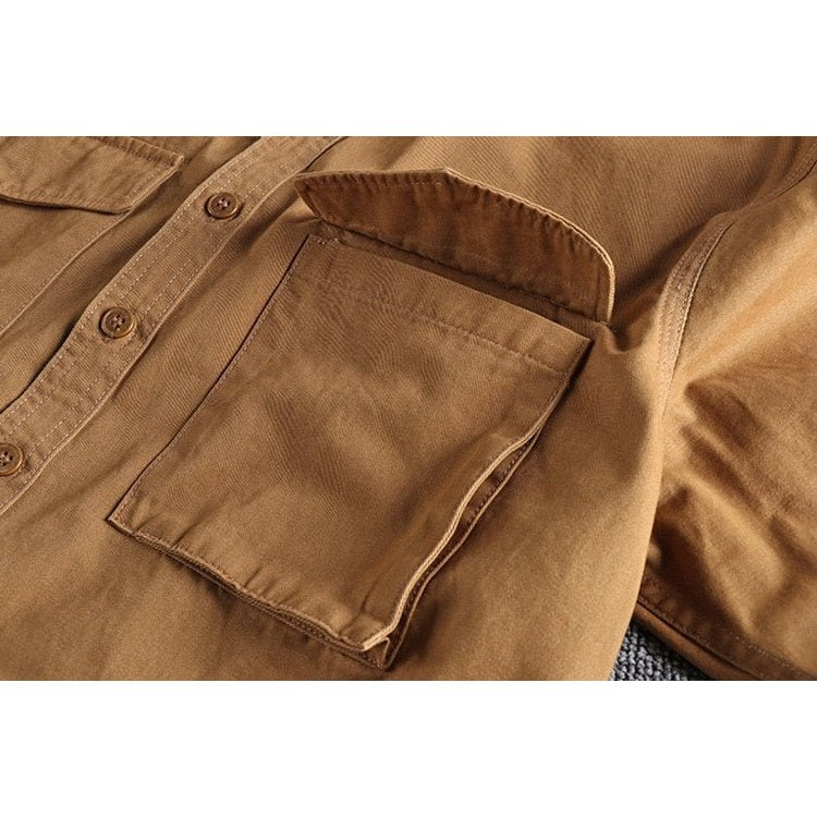 Men's cotton cargo shirt