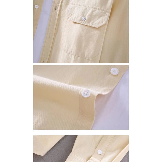 Men's cotton long-sleeve overshirt