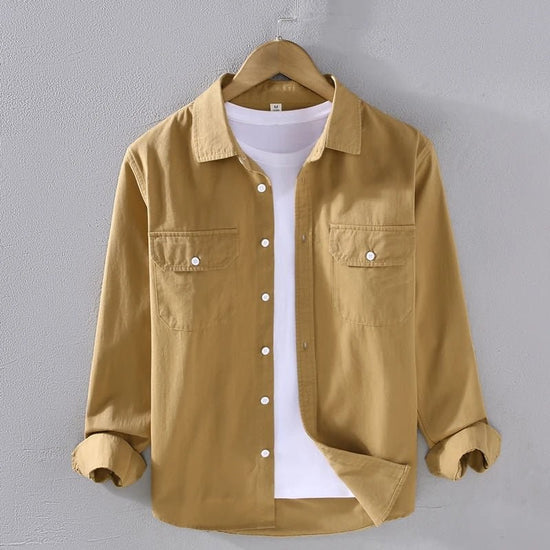 Men's cotton long-sleeve overshirt