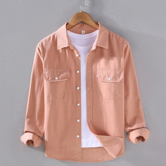 Men's cotton long-sleeve overshirt