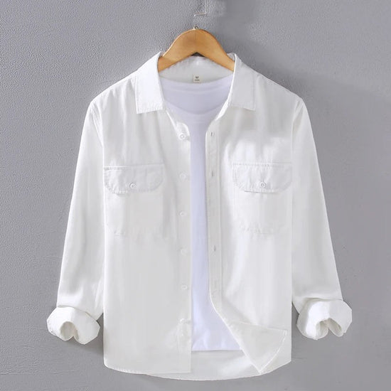 Men's cotton long-sleeve overshirt