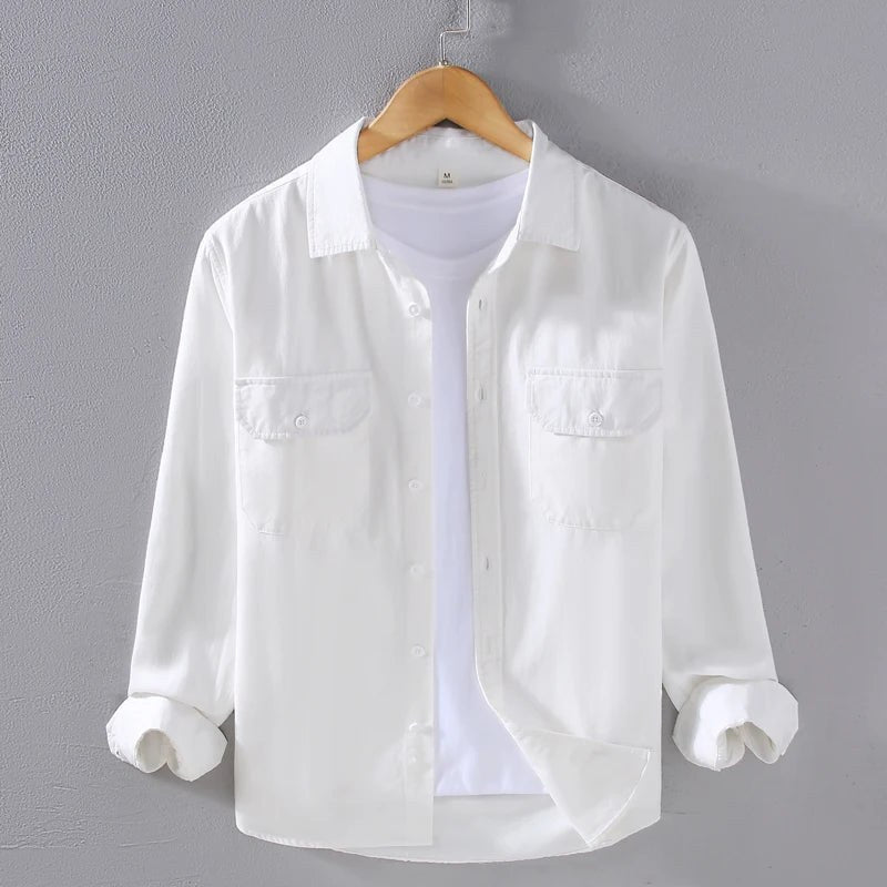 Men's cotton long-sleeve overshirt