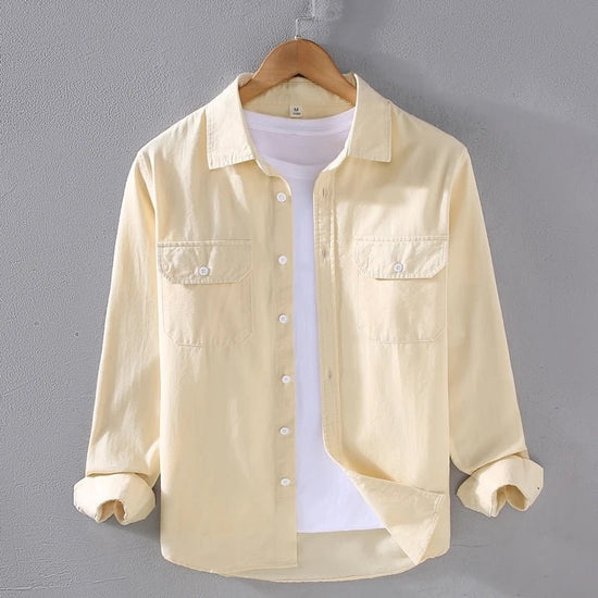 Men's cotton long-sleeve overshirt