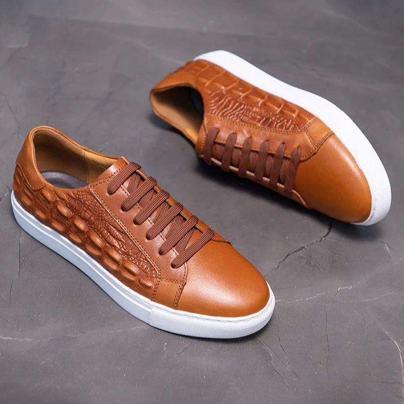 Men's cowhide leather casual shoes