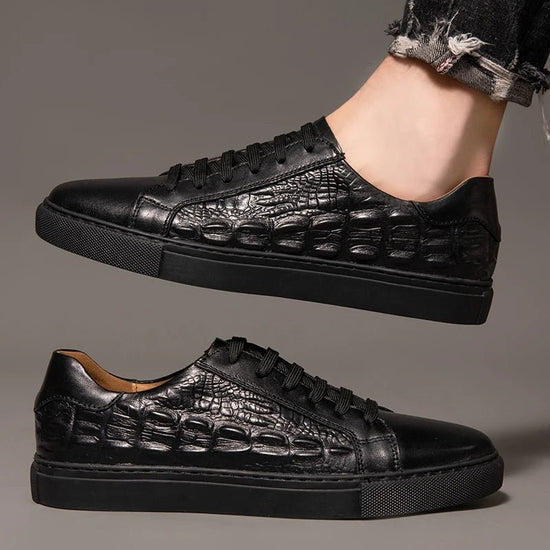 Men's cowhide leather casual shoes
